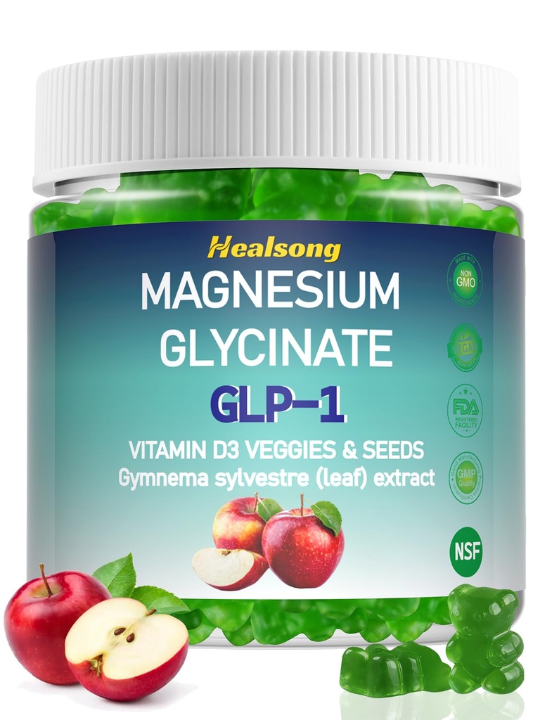 Μαγνήσιο Γλυκινικό Gummies 400mg συμπληρώματα με Μαγνήσιο Μηλεϊκό & Ταυρικό 