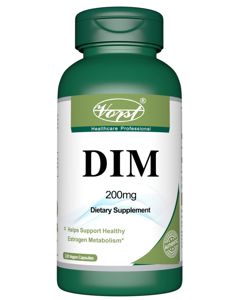 Vorst DIM Supplement 200mg (Diindolylmethane) 120 Vegan Capsules | Helps Support Healthy Estrogen Metabolism...