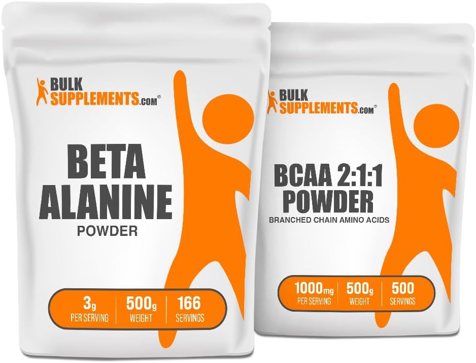 BulkSupplements Beta Alanine 500g + BCAA 2:1 500g Sche