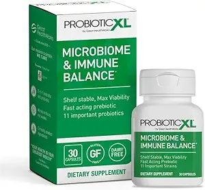 OmegaXL ProbiyotikXL - Probiyotik & Prebiyotik, Raf Stable - 11 Strains - Sağlıklı Gut Flora Büyümesini, 12.5 Milyar CFU - Non-GMO, Gluten-Free - 30 Veggie Caps