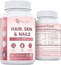 Saç Skin ve Nails Biotin, Collagen & Hyaluronic Asit, Sağlıklı Saç Büyüme, Güçlü Nails & Glowing Skin, Biotin Supplement with Vitamins A, C, D3, E, B Komplek & Minerals