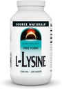 Source Naturals L-Lysine Free Form, 1000 mg - Amino Asit Supplement Supports Energy Formation & Collagen - 200 Tablet
