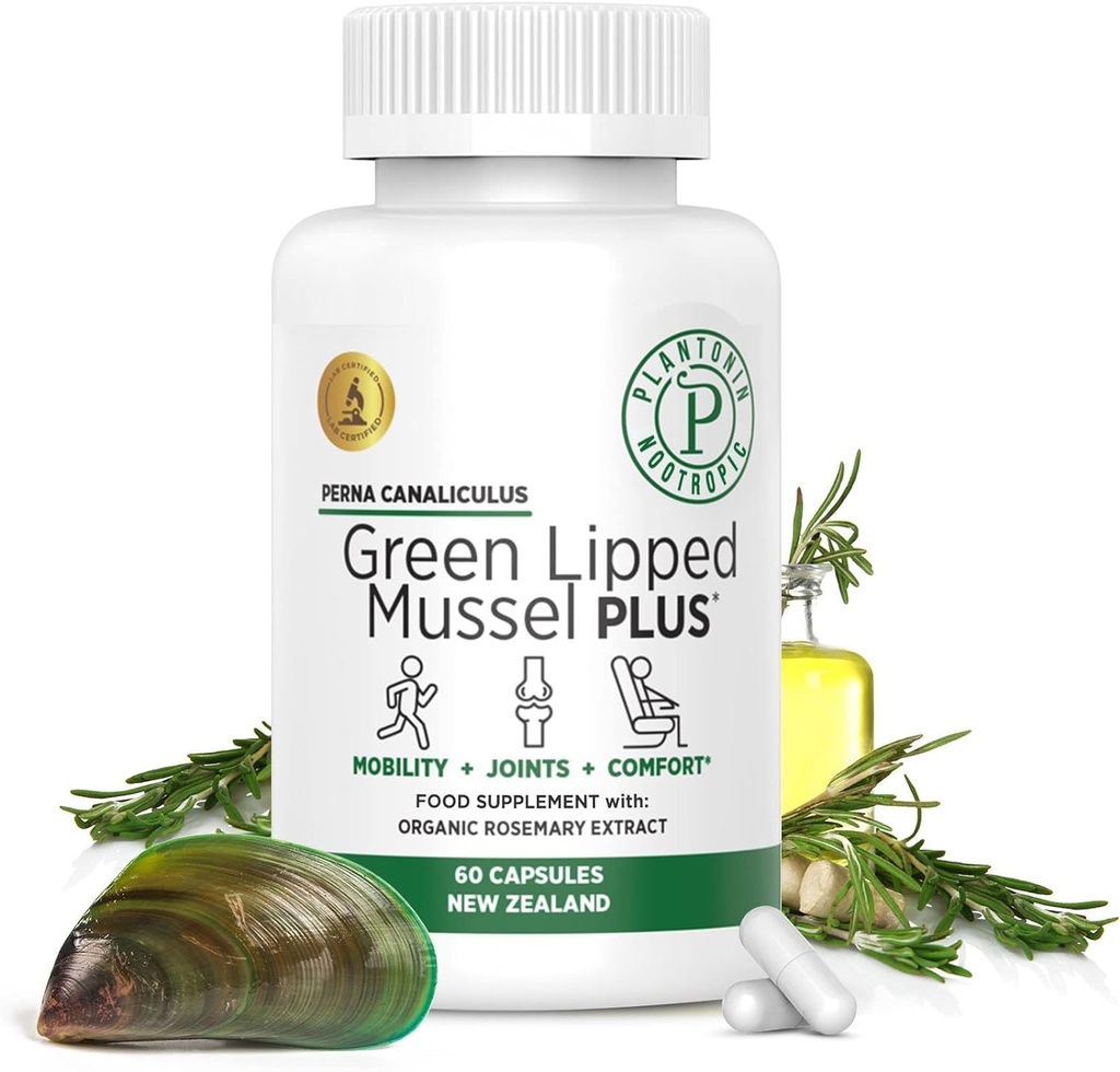 New Zealand - Green Lipped Mussel for Humans - 19.000mg Σερβιρίσματος - Αποξηραμένο Παγωμένο Perna Canaliculus με Ωμέγα 3 - Υποστήριξη Κοινή Κινητικότητα & Κυκλοφορία - Μη ΓΤΟ & Γλουτένη – 60 Κάψουλες