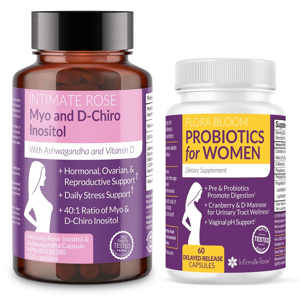 Women's Wellness Sche - Myo-Inositol & D-Chiro Inositol + Hormonal Denge, Gut ve Vaginal Health