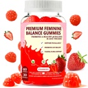 PH Gummies for Women - Ph Balance Gummies for Women Private Area, Feminine Gummy for Immune & Energy Supplement, Vegan, Gluten-Free, Strawberry Flavor, 60 Count