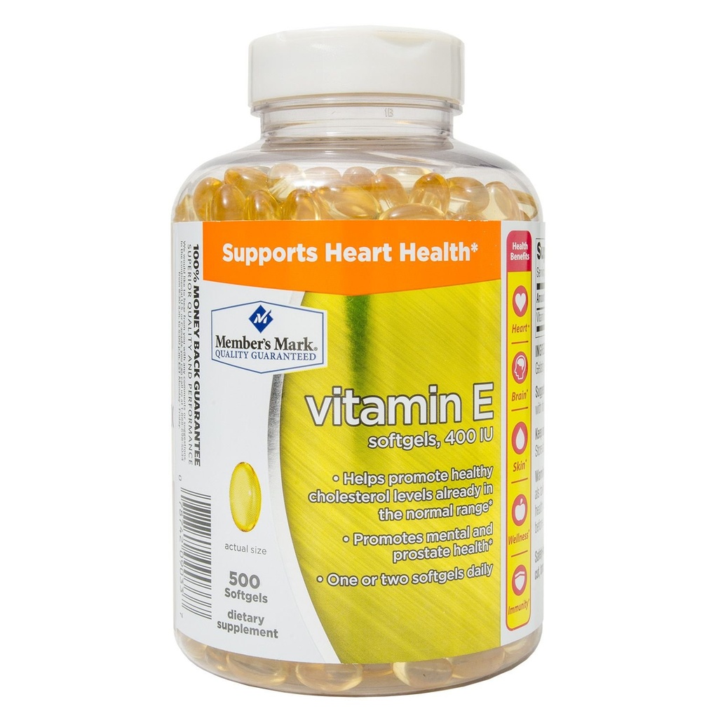Üyeler Mark Vitamin E 400 IU Diyetsel Supplement (500 ct.)