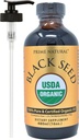 PRIME NATURAL Organic Black Seed Oil 16oz - Κρύο Πατημένο Ακατέργαστο Υψηλή Θυμοκινόνη 1,7% USDA Certified - Turkish Origin Poent Nigella Sativa Liquid - Vegan Omega 3 6 9, Αντιοξειδωτικό