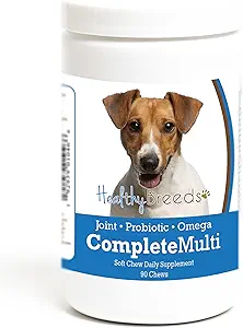 Υγιείς Φυλή Jack Russell Terrier όλα σε μια πολυβιταμίνη μαλακό μάσημα 90 κόμης