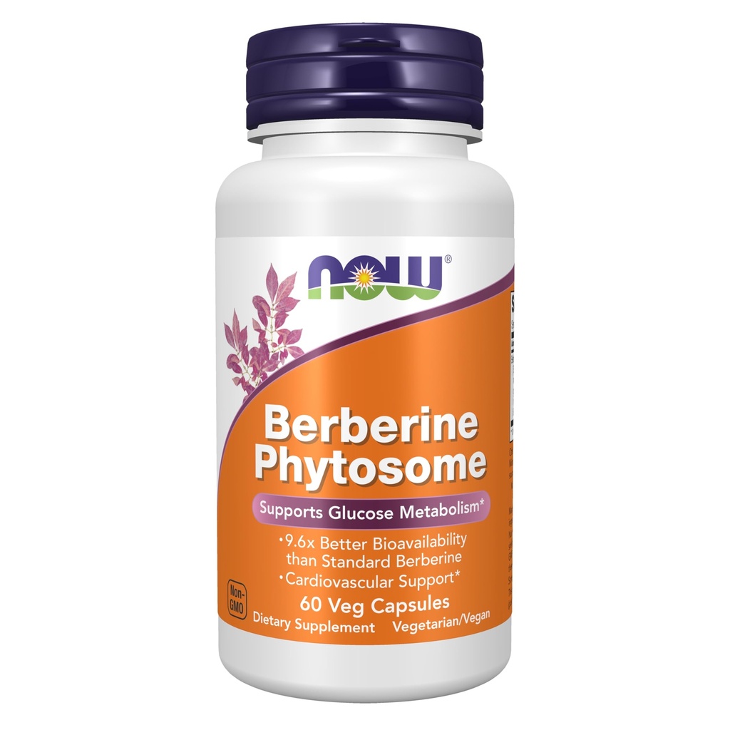 Now Foods Berberine Phytosome, Supports Glucose Metabolism*, Cardiovascular Support*, 60 Veg Capsules