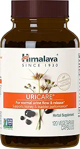 Himalaya UriCare – Herbal Kidney & Bladder Shilajeet, Didymocarpus & Pasanabheda – Urinary Tract Health & Comfortable Urine Flow – Non-GMO, Gluten-Free, Vegetarian – 120 Capsules