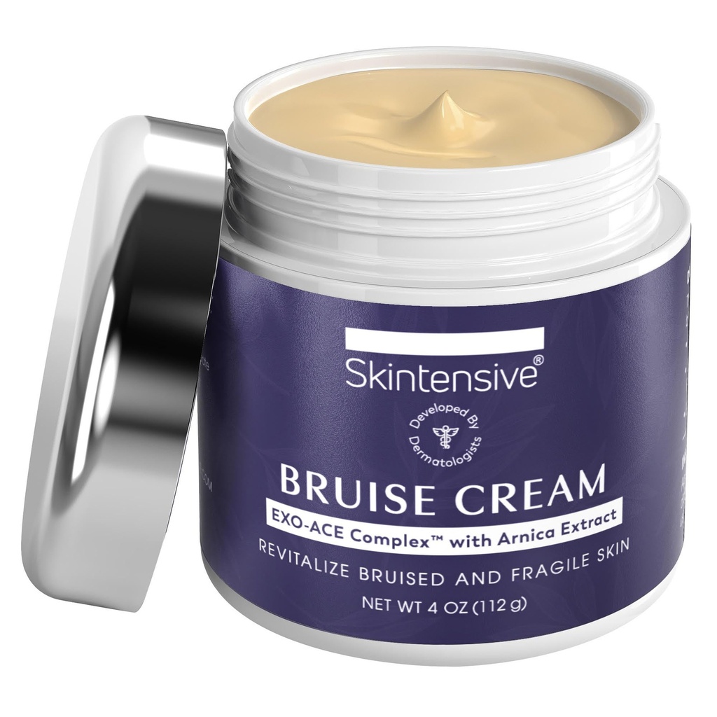 SKINTENSIVE Arnica Bruise Cream for Thin Skin - Moisturing, Vitamin K C ve E, Skin Renewal, 4 Oz