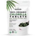 Organik Klorella Tabletleri 400 Kont | Yüksek Potency Superfood | Chlorophyll Pills% 100 Pure Green Algae | Kırık Hücre Duvarı Maksimum Apsiyon | Vegan, Kosher, Non-GMO | 4 Tabs per Day (1-Pack)