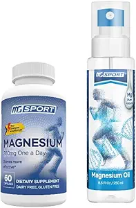 Magnezyum High Abxia Supplement and Oil Spray Supports Muscle Function, Sore Muscles, Leg Cramps and Recovery