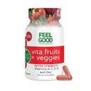 FeelGood Superfoods 1000mg κάψουλες υποστήριξης ανοσοποιητικών Φτιαγμένα με 25 βιολογικά φρούτα και λαχανικά, ισχυρά ενισχυτικά ανοσίας με βιταμίνες Α, C, D3, και ψευδάργυρο, 60 μέτρα