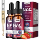 Liposomal Liquid NAC Supplement N-Acetyl Cysteine Drops, N Acetyl Cysteine 600mg with Glutathione, Resveratrol & Zinc for Adults & Kids Liver Lung Antioxidant Immune & Skin Health, Strawberry 4 Fl Oz
