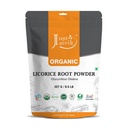 Just Jaivik 100% Organik Licorice Root Toz - 227 gm / 0,5 lb Mulethi | Glycyrrhiza Glabra/Yastimadu | May Geliştirilmiş Gut, Respiratory & Digestive Wellness | USDA Organik Onaylandı