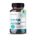 Liposomal HMB with Vitamin D3, K2 & Zinc – Advanced Formula – Supports Muscle Mass, Joint Wellness & Recovery* – 180 Capsules (Pack of 1) – No Gluten or GMOs
