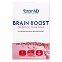 BRAINMD Dr Amen Brain Boost On The Go - 10 Packets, Berry Flavor - Nootropic Drink Toz, Promosyonlar Focus, Clarity & mental Energy - Caffeine Free, Gluten Free - 10 hizmet