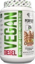 PERFECT SPORTS Vegan Diesel 100% Plant Based Protein | Whole Food Blend | No Artificial Sweeteners, Lactose Free, Keto | 23g Protein | 1.5 Pounds (Chocolate Ice Dream)