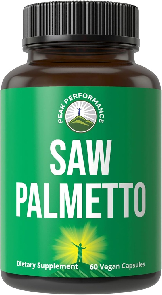 Peak Performance Saw Palmetto Capsules for Men and Women 1000mg All Natural Saw Palmetto Extract Pills. Saç kaybı için eklenmiş Blocker Supplement.