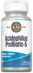 KAL Acidophilus δισκία, Probiotic-5 κάψουλες, 3 Bil, 60 κόμης