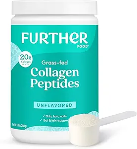 Gıda Unflavored Collagen, Toz, Grass-Fed Pasture-Raized Hydrolyzed Type 1 & 3 Protein, Gut Health + Joint, Hair, Skin, Nails, Paleo Keto Şeker-Free 9.88 oz