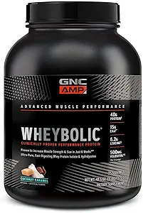 GNC AMP Ουροβολική Κλινικά Αποδεδειγμένη Πρωτεϊνική Σκόνη, 40g Πρωτεΐνη Ορού, BCAA, Leucine, Αυξάνει τη δύναμη των μυών, Μυϊκό Κτίριο, 3ο μέρος δοκιμαστεί, Χωρίς Γλουτένη, Φυσική σοκολάτα, 25 εξυπηρετούν