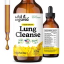 Άγρια & οργανική πλύση πνεύμονα Detox Βάμμα - σταγόνες μυελών για τους πνεύμονες - συμπλήρωμα εκχυλίσματος βοτάνων - Vegan, χωρίς αλκοόλ - 4 fl oz