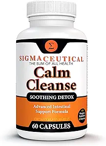 Calm Cleanse Detox Desteği - Yetişkinler için Oral Overgrowth Tedavisi - Non-GMO Oral Detox Tıp ve Beyaz Tongue Tedavisi - Mouth Overgrowth Tedavisi - 60 Capsules