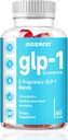 GLP-1 Probiotic Gummies, GLP-1 συμπλήρωμα με Akkermansia Probiotic, Berberine, Δεν Προστέθηκε Ζάχαρη για την υγεία των ορνίθων & Digestion, Strawberry Flavor-60 Gummies