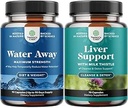 Water Away Pills'in Garantisi – Herbal Diuretic Pills for Water Retention for Fast Acting Bloating Relief and Liver Cleanse Detox & Tamir Formula - Herbal Liver Support Supplement