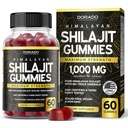 Erkekler ve Kadınlar için Shilajit Gummies 1000 mg (High Potency Gold Grade with 85+ Trace Minerals with Fulvic Acid) - Energy & Immunity Support - Third Party Tested, Non GMO, Vegan & Made in USA - (60 Gummies)