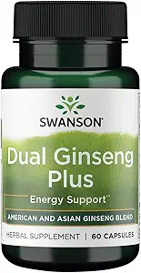 Swanson Dual Ginseng Plus 60 κάψουλες