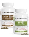 Ergothioneine (60ct) ve Lions Mane (120ct) Sche with Shiitake and Oyster Mushroom Extracts - Longevity and Cognition - Vegan, Gluten Free, Non-GMO