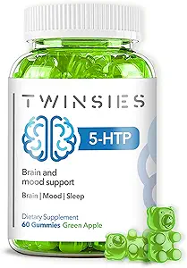 5-HTP Supplement 200 mg Calm Gummies for Sleep Mood & Brain Health Support – L-Tryptophan 60 Yeşil Apple Sleep Gummies for Yetişkinler – Gluten-Free & Non-GMOMO