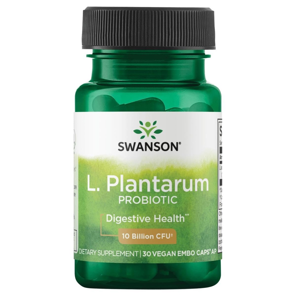 Swanson L. Plantarum - Gastrointestinal Denge ve Bowel Düzenliliği Artırmak için Doğal Formula - (30 Veggie Capsules)