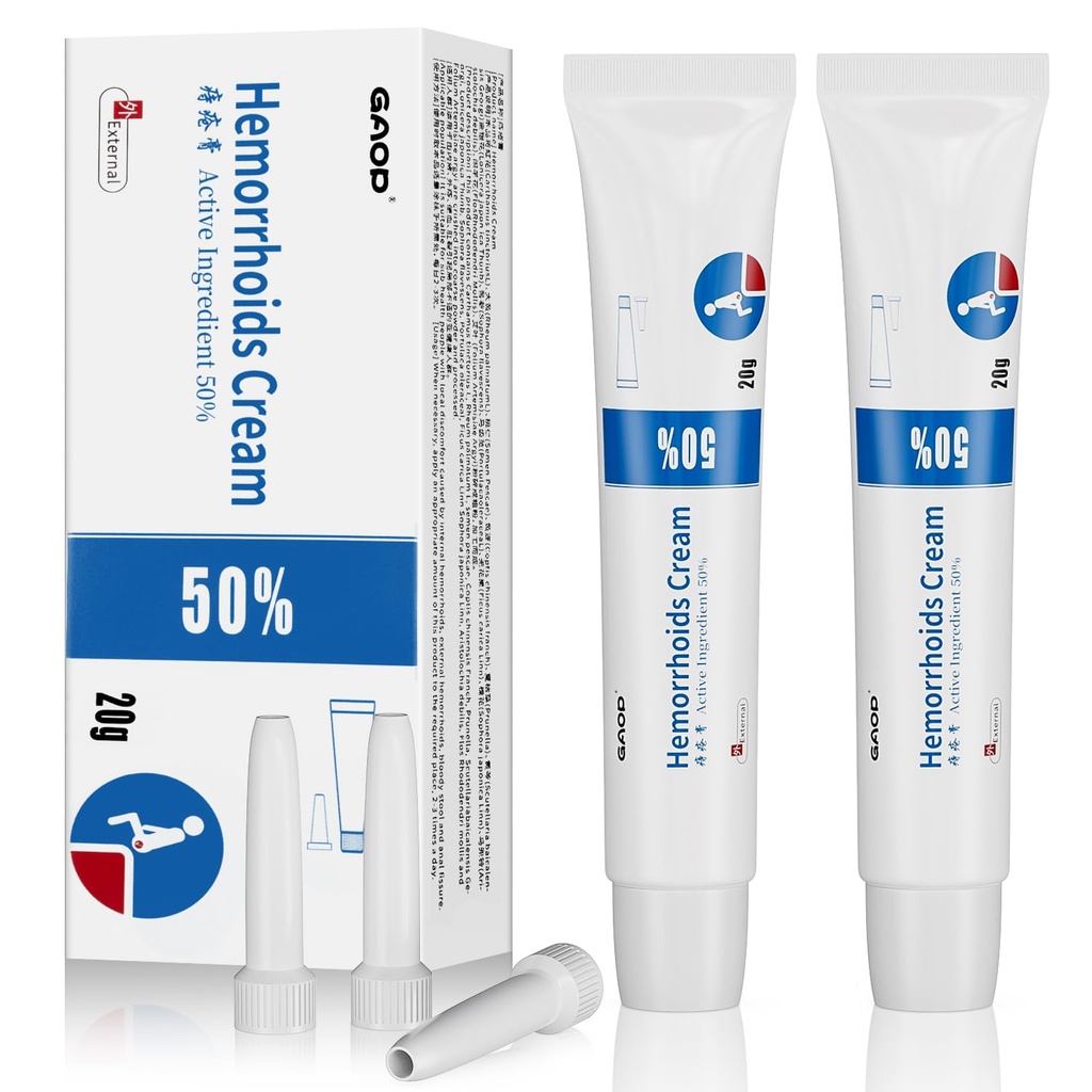 Hemorrhoid Cream, Fissure Ointment Body Care Cream Helps to Relieve Pain&Reduce Burning for Men and Women (2pcs)