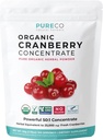 USDA Organic Cranberry Concentrate (50:1) Powder - 500mg is Ισοδύναμο με 25.000mg Fresh Cranberries - για Βιταμίνες Υποστήριξης Νεφρού & UTI - Γυναίκες - Συμπλήρωμα - 100 Σερβιέτες - Χωρίς Χάπια