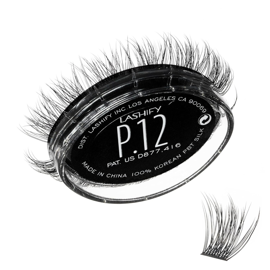 Lashify Plushy 12mm Gossamer Lashes σε μαύρο, εύκολο DIY Ψεύτικες βλεφαρίδες για ένα πορώδες, αλλά ακόμα φυσικό βλέμμα
