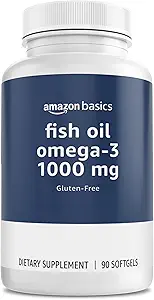 Temeller Fish Oil Omega-3 1000 mg, 90 Softgels (1 oda başına), Gluten Free (Pack of 2)