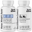 Su Kilo Away & Gas and Bloating – Diuretic & Charcoal Pills for Bloating Relief – Water Retention, Swollen Legs & Digestive Bloating – Peppermint & Coconut Oil – 90 Pills
