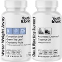 Su Kilo Away & Gas and Bloating – Diuretic & Charcoal Pills for Bloating Relief – Water Retention, Swollen Legs & Digestive Bloating – Peppermint & Coconut Oil – 90 Pills