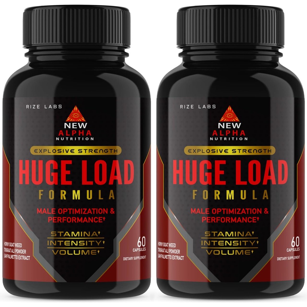Huge Load Formula for Men, A Complete Daily Wellness Supplement for Overall Wellness and Peak Performance, Extra Strength Formula (120 Capsules)