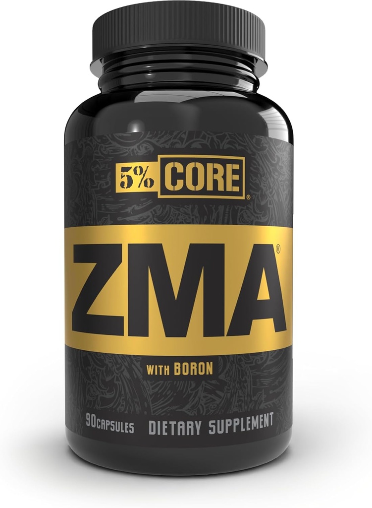 % 5 Beslenme Core ZMA ( Boron ile) | Çinko, Magnezyum & Vitamin B-6 (90 Capsules) Kaloring Levels tarafından Kurtarmayı Destekleyin