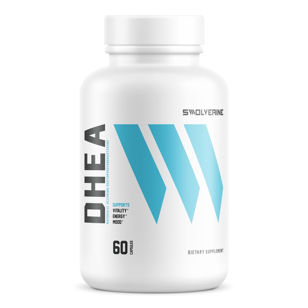 Swolverine DHEA | 100mg Veggie Capsules, Non-GMO, Gluten Free (60 Servings)