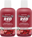 NaturesPlus Πηγή Ζωής RED Πολυβιταμίνη Υγρό - 30 oz, Συσκευασία 2 - Ενέργεια & Ανοσολογική Υποστήριξη - με Εξωτικά Κόκκινα Φρούτα, Λυκοπένιο & Λουτεΐνη - Χορτοφαγικά & Χωρίς Γλουτένη - 60 Σύνολο Υπηρεσίες