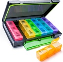Haftalık Pill Organizer, 7 Günlük Pill Box (3-Times-A-Day) Moisture-Proof Design Pill case to Pills /Vitamin/Fish Oil /Supplements