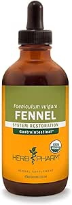 Herb Pharm Digestive System Support için Organik Fennel Sıvı Türlemeyi Onayladı - 4 Ounce