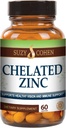 Suzy Cohen Chelated çinko Supplements - 60 Capsules Stomach'ta Nazi - çinko Sağlıklı Hücre Büyüme ve DNA Formasyon - Sağlıklı Immune Fonksiyonlar ve Skin Health