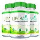 LipoVive Capsules, Maximum Strength Advanced Formula, Lipo Vive Pills Premium Supplement, All Natural Ingredients (3 Pack)